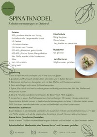 Spinatknödel mit Weinempfehlung WeinGut Weiberle